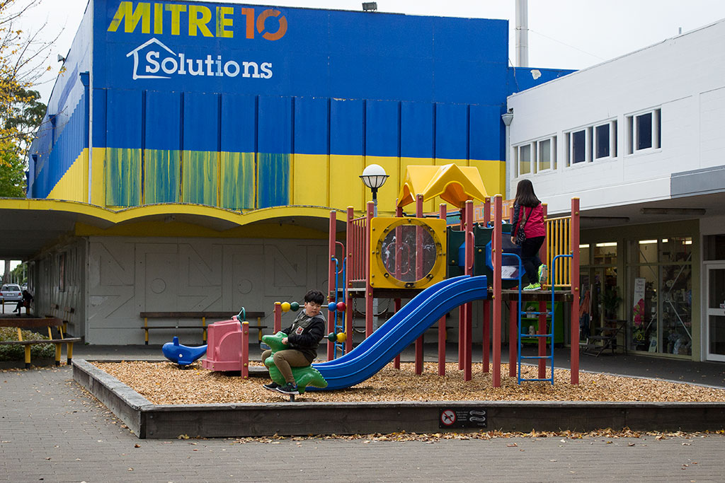 Image of Children playing on the playground, Bishopdale Village Mall Thursday, 4 May 2017