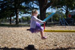 Thumbnail Image of Child on a see-saw, playground, Bishopdale Park