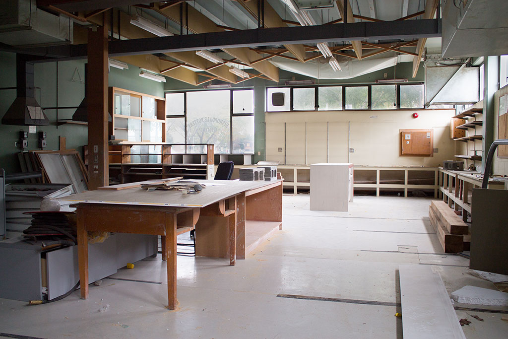 Image of Bishopdale Pottery Group room before library demolition Thursday, 30 March 2017