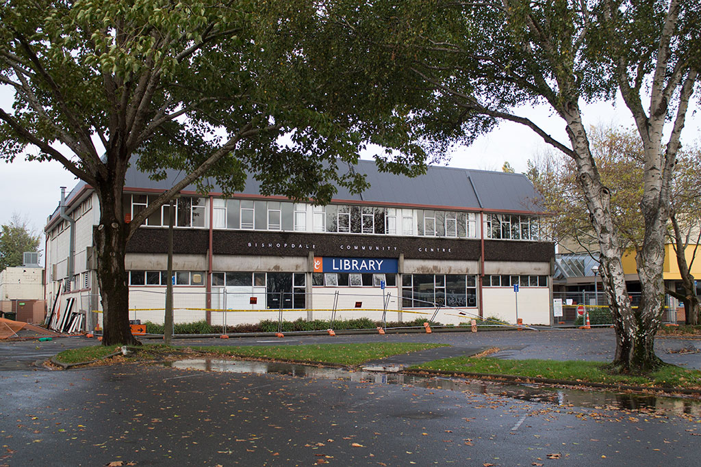 Image of Old Bishopdale Library before demolition Sunday, 30 April 2017