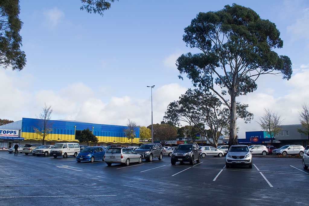 Image of Looking at the Mall and carpark from Farrington Avenue and Harewood Road Thursday, 18 May 2017