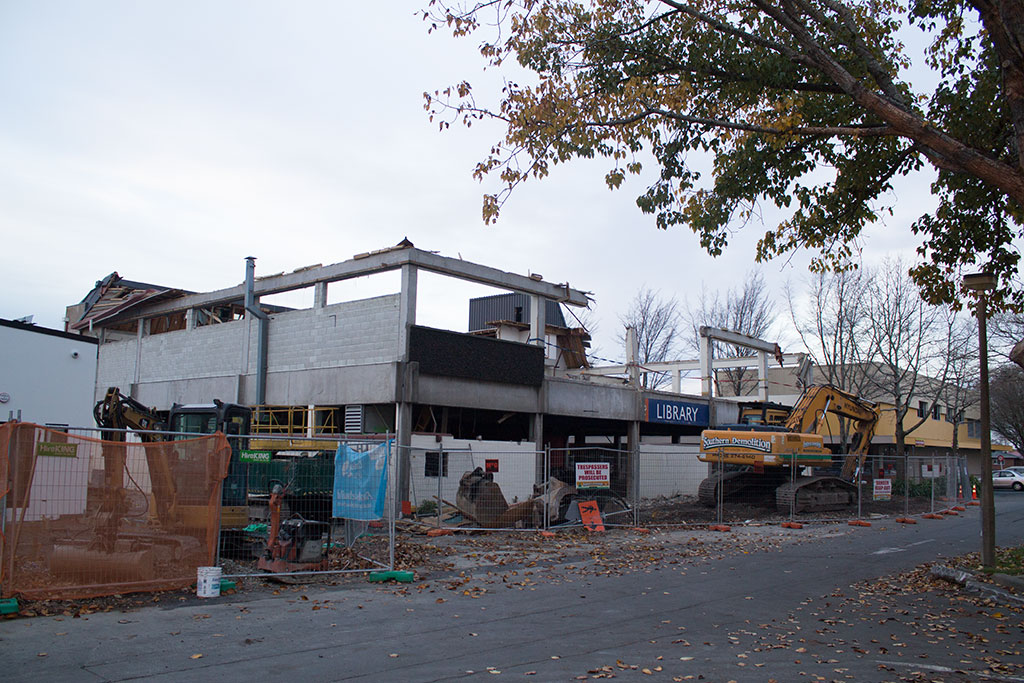 Image of Demolition of old Bishopdale Library Sunday, 18 June 2017