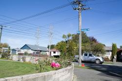 Thumbnail Image of Power pylons behind houses, Hornsby and Maple Streets