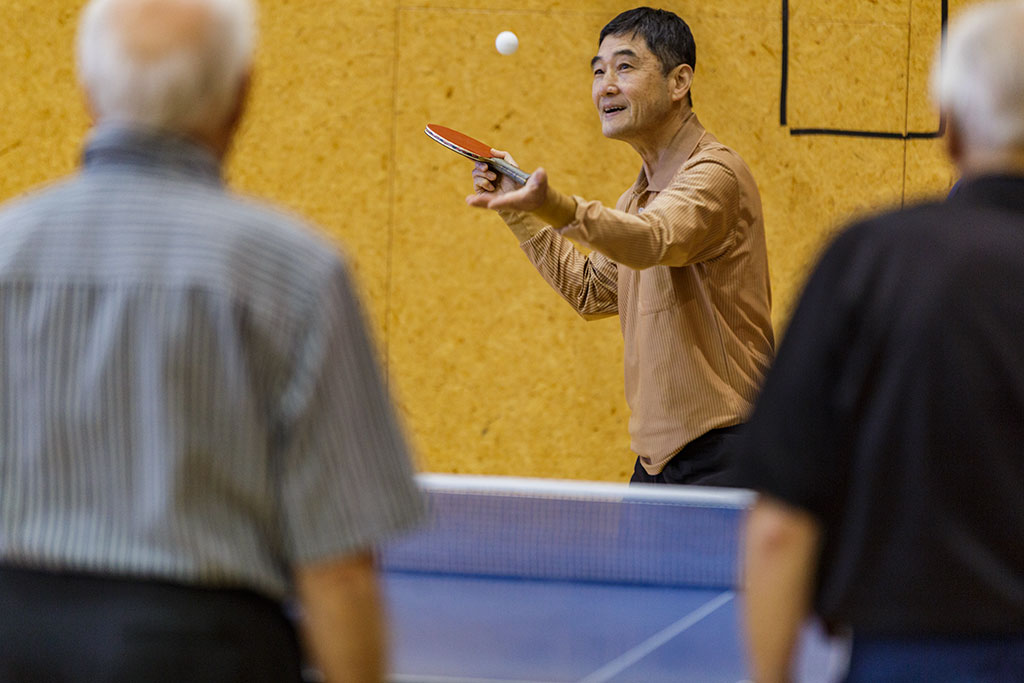 Image of Serving the ball, Table Tennis club 2017-0719