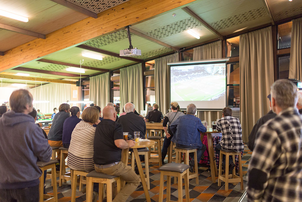 Image of Watching an All Blacks game, Papanui Club Saturday, 26 August 2017