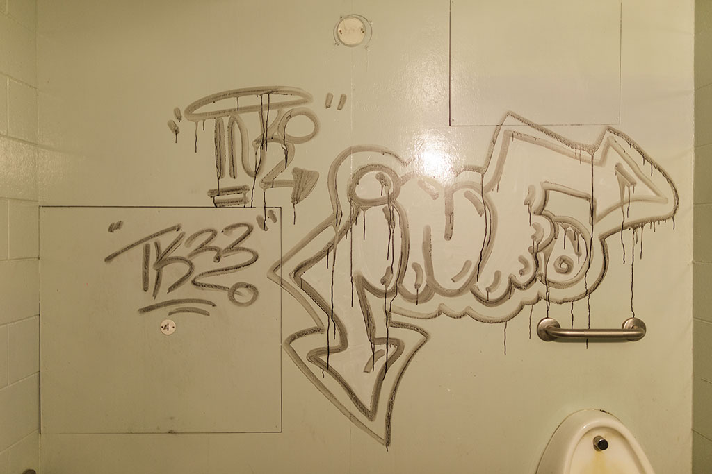 Image of Graffiti in the public toilets, Bishopdale Village Mall Wednesday, 5 July 2017
