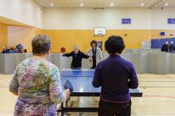 Thumbnail Image of Table Tennis Club member rejoices winning point