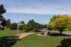 Thumbnail Image of Bishopdale park view from the top of the slide looking towards the skate park