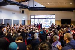 Thumbnail Image of A packed hall for the opening of the new Library