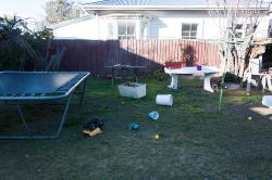Thumbnail Image of Trampoline and children's toys