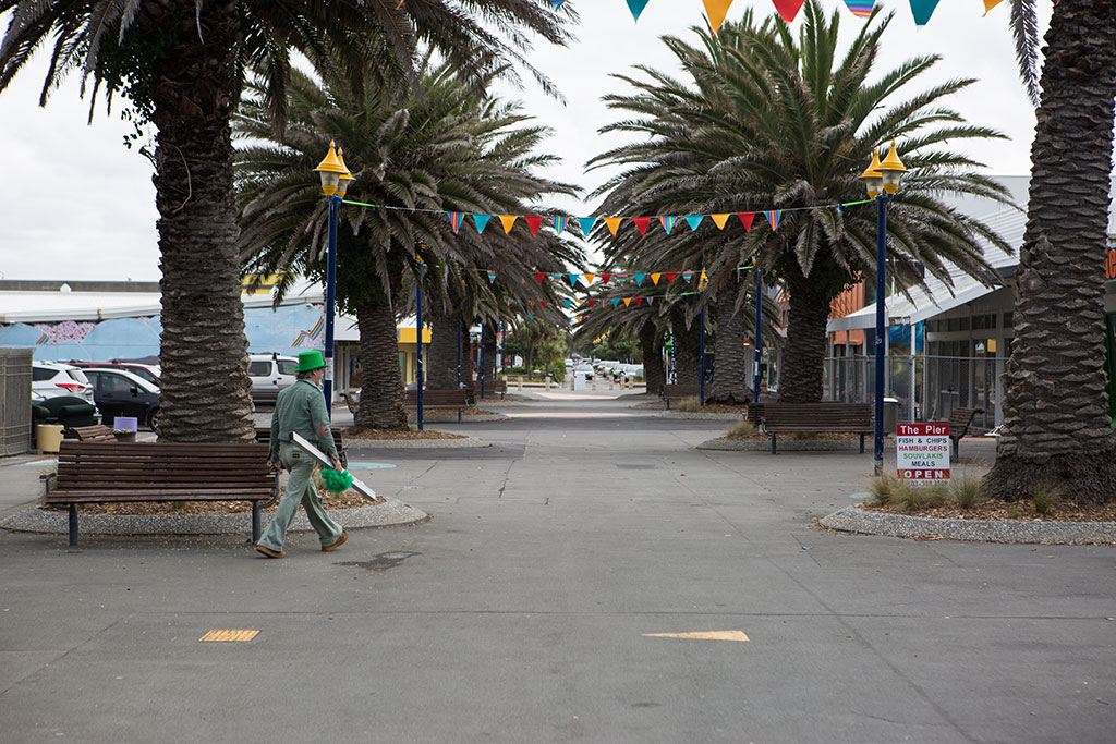 Image of New Brighton Mall looking west, New Brighton. Thursday, 17 March 2016