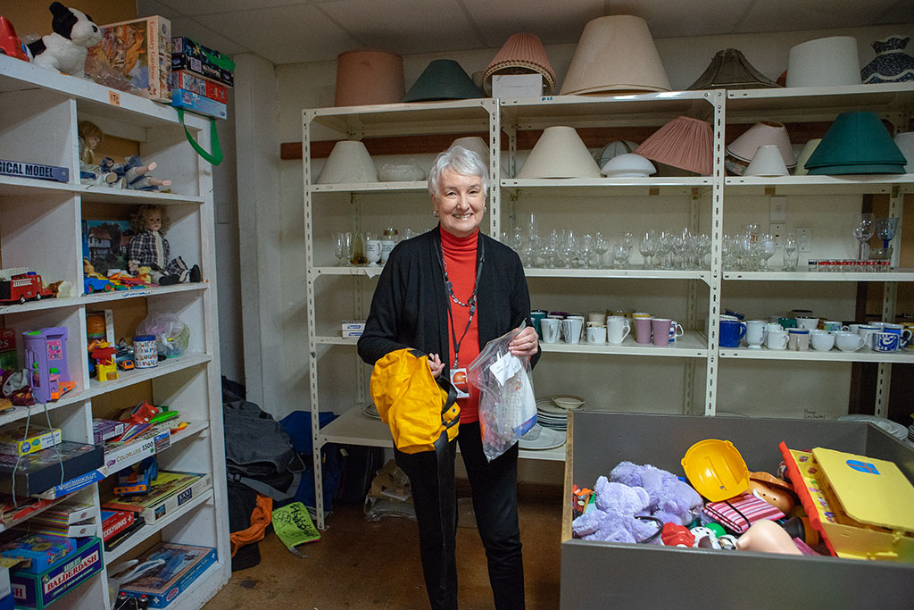 Image of Diane, worker at City Mission Op Shop, Hereford Street. Friday, 25 May 2018