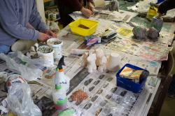 Thumbnail Image of Members prepare their works for raku firing, Halswell Pottery Group