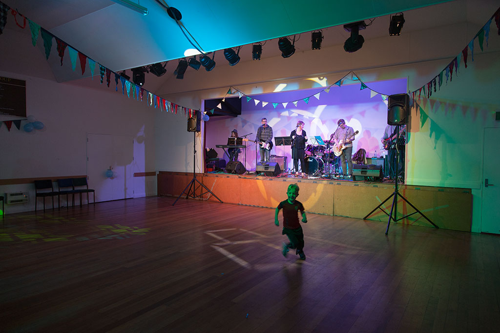 Image of Band, Phoenix Knights, playing at the Winter Dance at the Halswell Community Hall. 8/08/2015 19:31