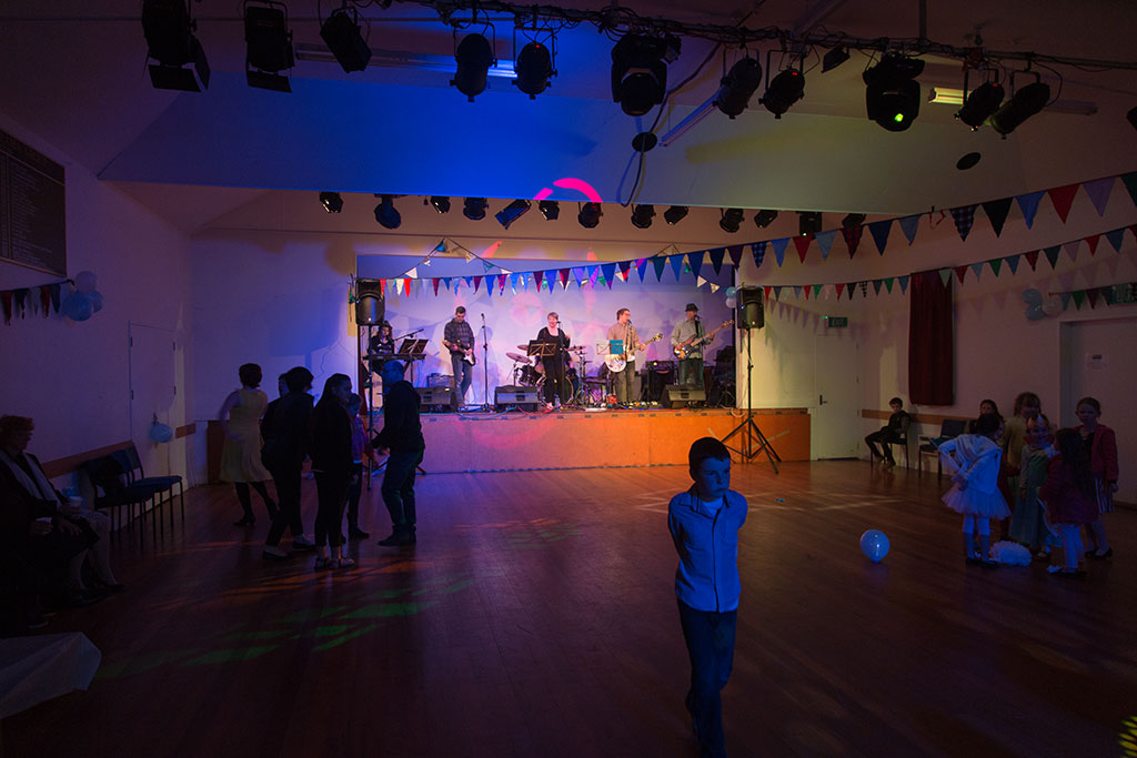 Image of Band, Phoenix Knights, playing at the Winter Dance at the Halswell Community Hall. 8/08/2015 19:35