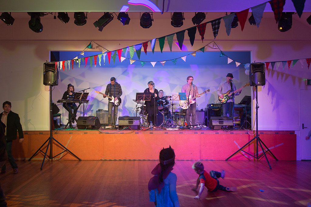 Image of Band, Phoenix Knights, playing at the Winter Dance at the Halswell Community Hall. 8/08/2015 19:36