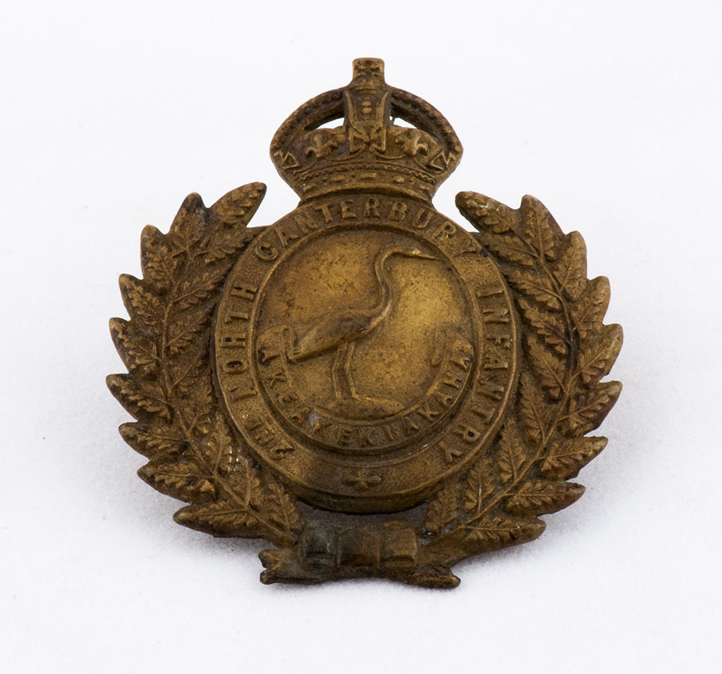 Image of Cap badge, 2nd North Canterbury Infantry Battalion, 1st (Canterbury Regiment), circa 1917 ca. 1917