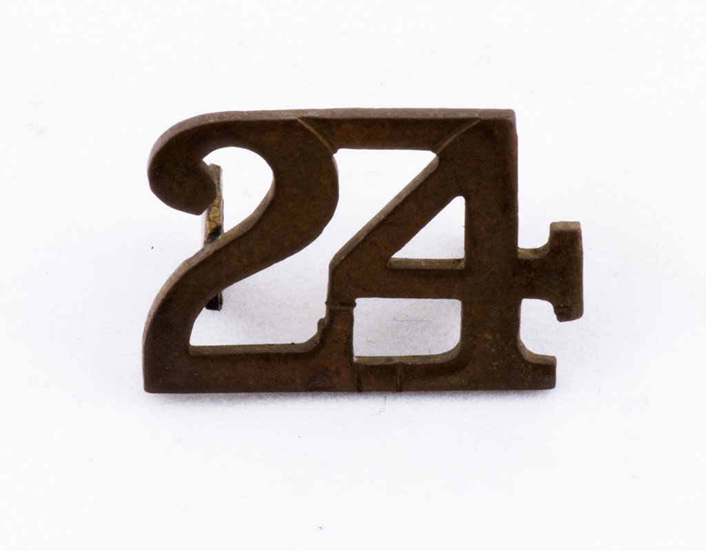 Image of Shoulder strap numeral, 24th Reinforcements, N.Z.E.F. ca. 1917