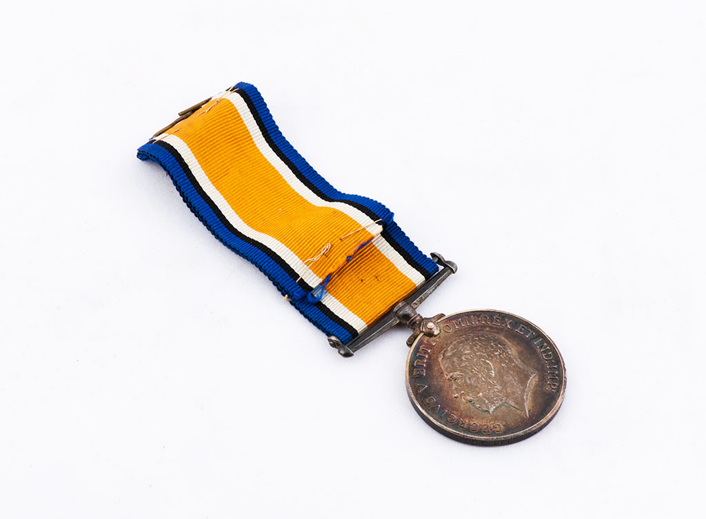 Image of British war medal, 1914-1918.  44004 Rflm. A. Mumford. N.Z.E.F. ca. 1920