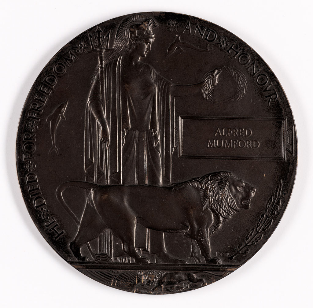 Image of Memorial Plaque for Alfred Mumford. ca. 1922