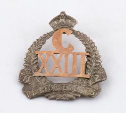 Thumbnail Image of Cap badge, 23rd Reinforcements, C Company