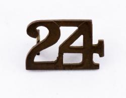 Thumbnail Image of Shoulder strap numeral, 24th Reinforcements