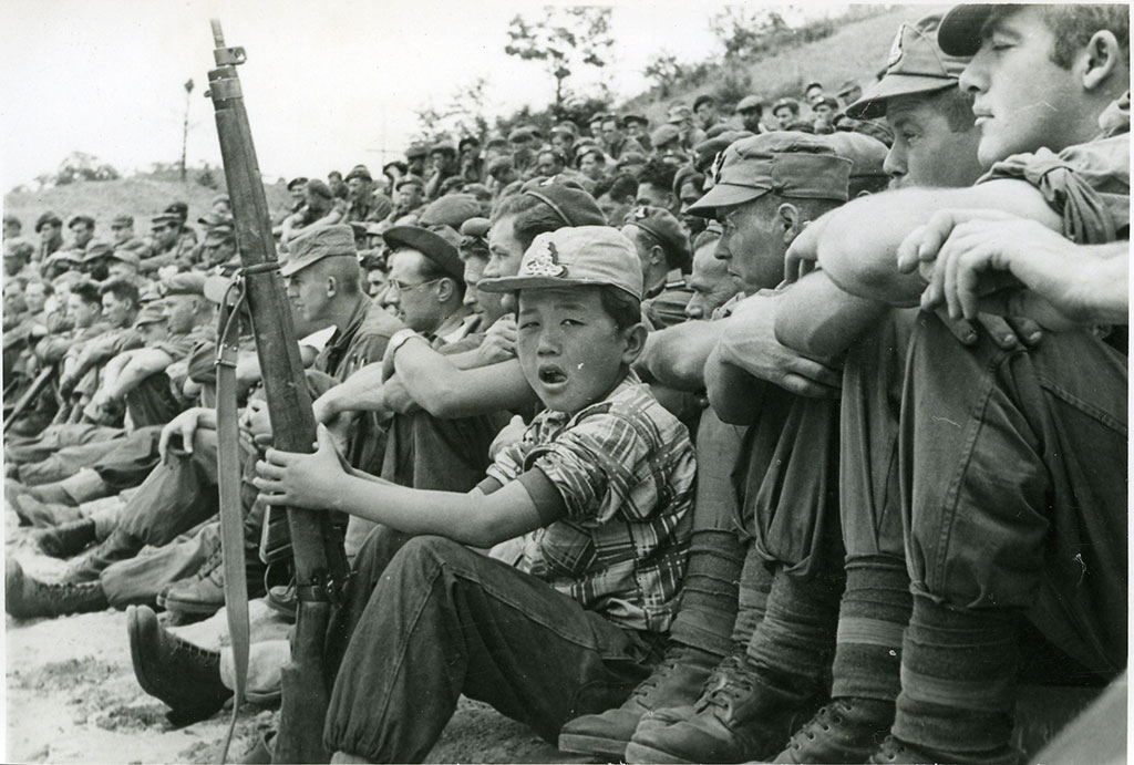 Image of Kim at the concert with 303 rifle 1951-1952.