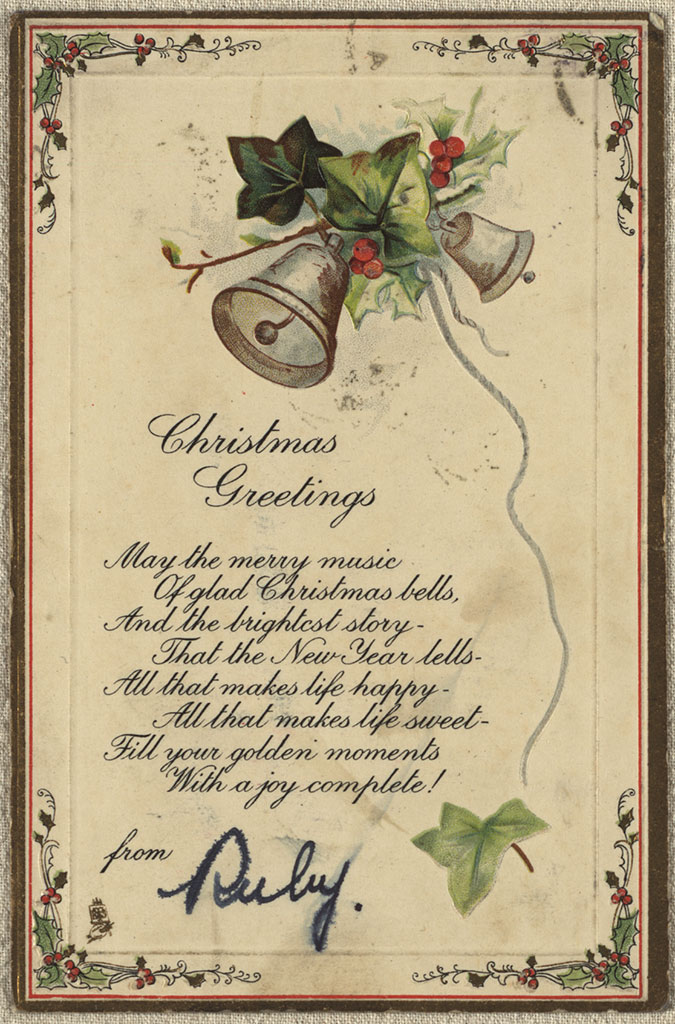 Image of Christmas greetings 