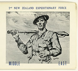 752/11. Christmas 1942. Card to Glen from Howard from the Middle East. Sent in October.