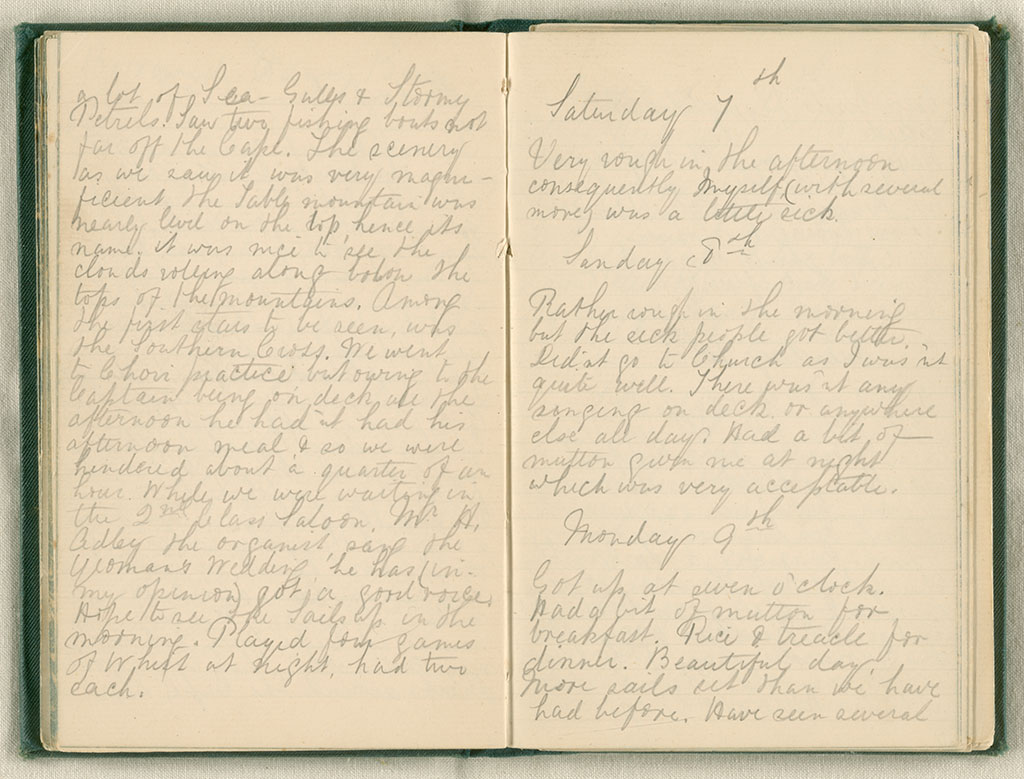Image of Shipboard diary of Henry Smith 1885