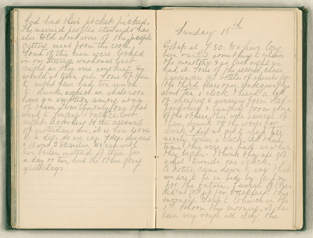 Image of Shipboard diary of Henry Smith 1885