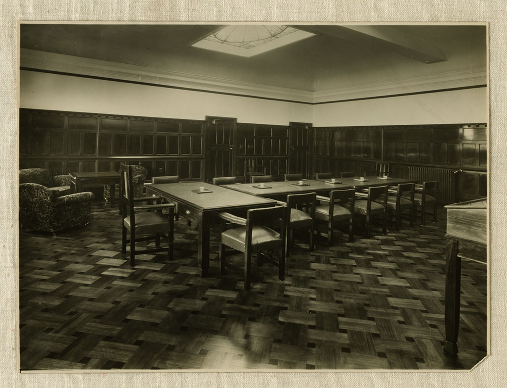 Image of Electricity Department committee room interior, July 1930 1930