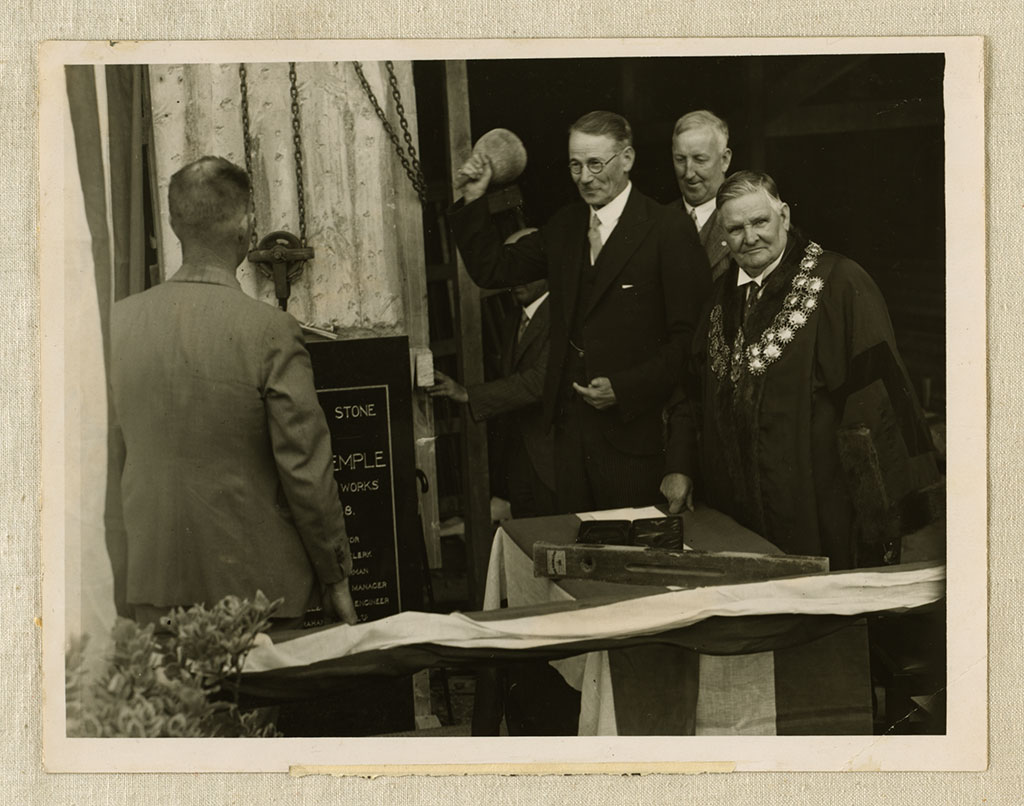 Image of Laying of the foundation stone, M.E.D building, April 1938 11 April 1938