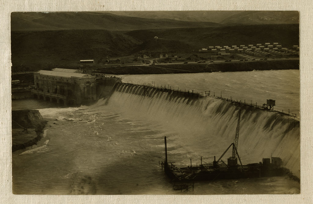 Image of Waitaki Hydro Electric Scheme, power house and dam 