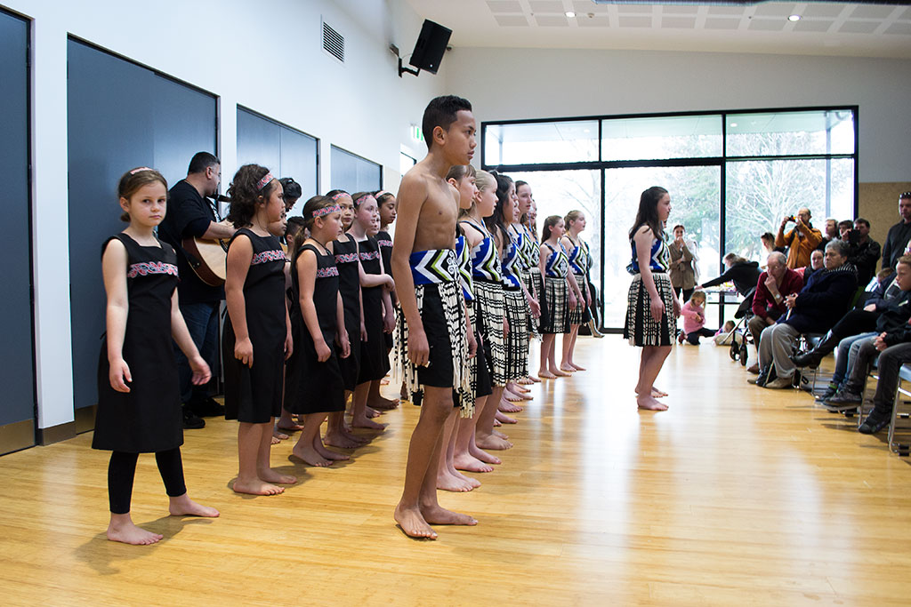 Image of Haka, from a local intermediate school, Ōrauwhata : Bishopdale Library opening Saturday, 22 July 2017