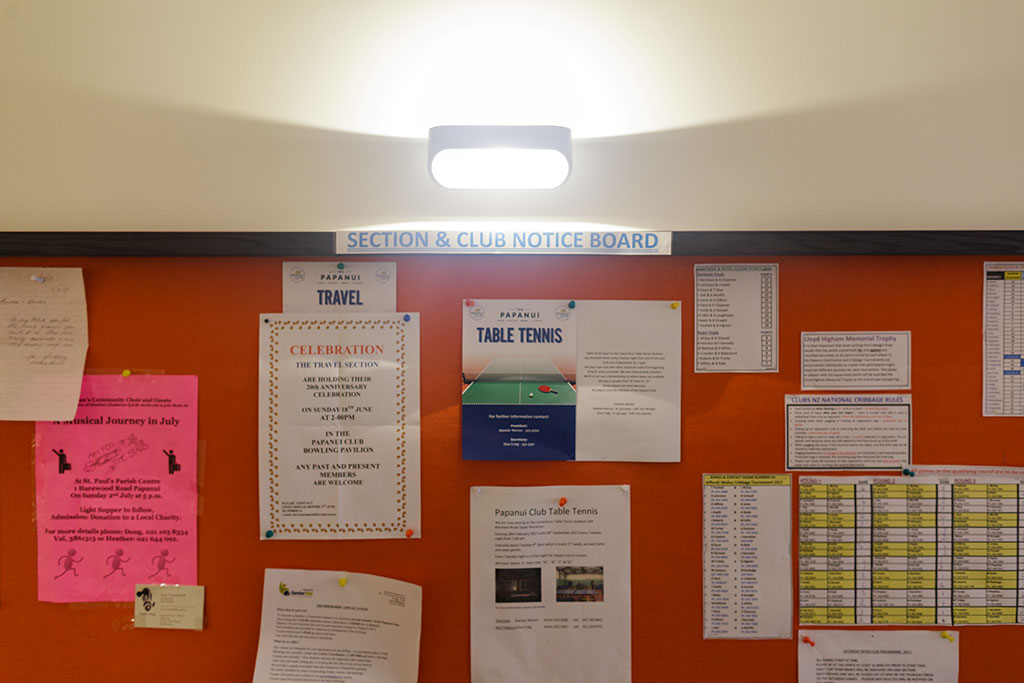 Image of Section & Club notice board at the Papanui Club Thursday, 20 July 2017