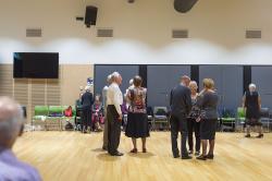 Thumbnail Image of Attendees of Kathie's Dance using the brand new Community Centre