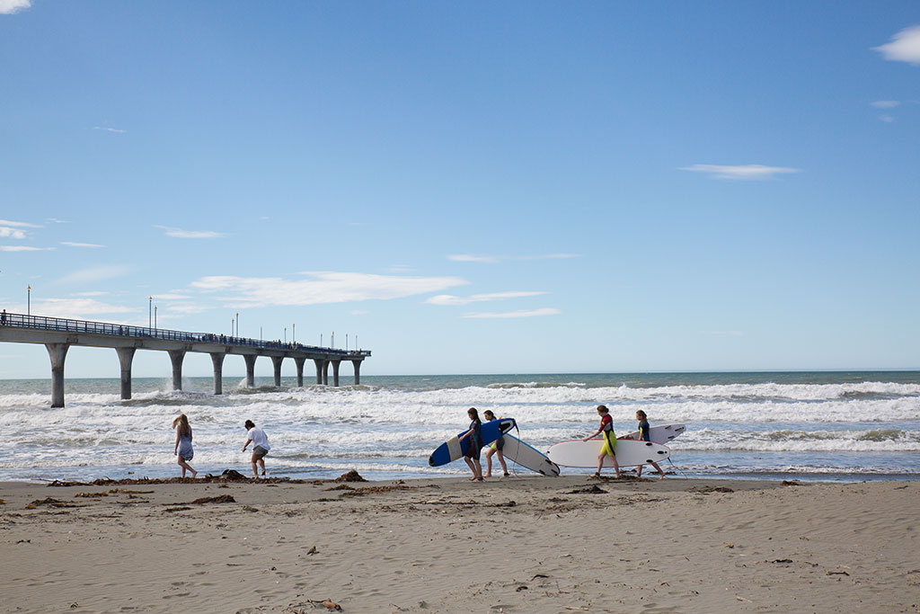 Image of The long New Brighton beach is a popular destination for surfers. 19-03-2016 2:00 p.m.