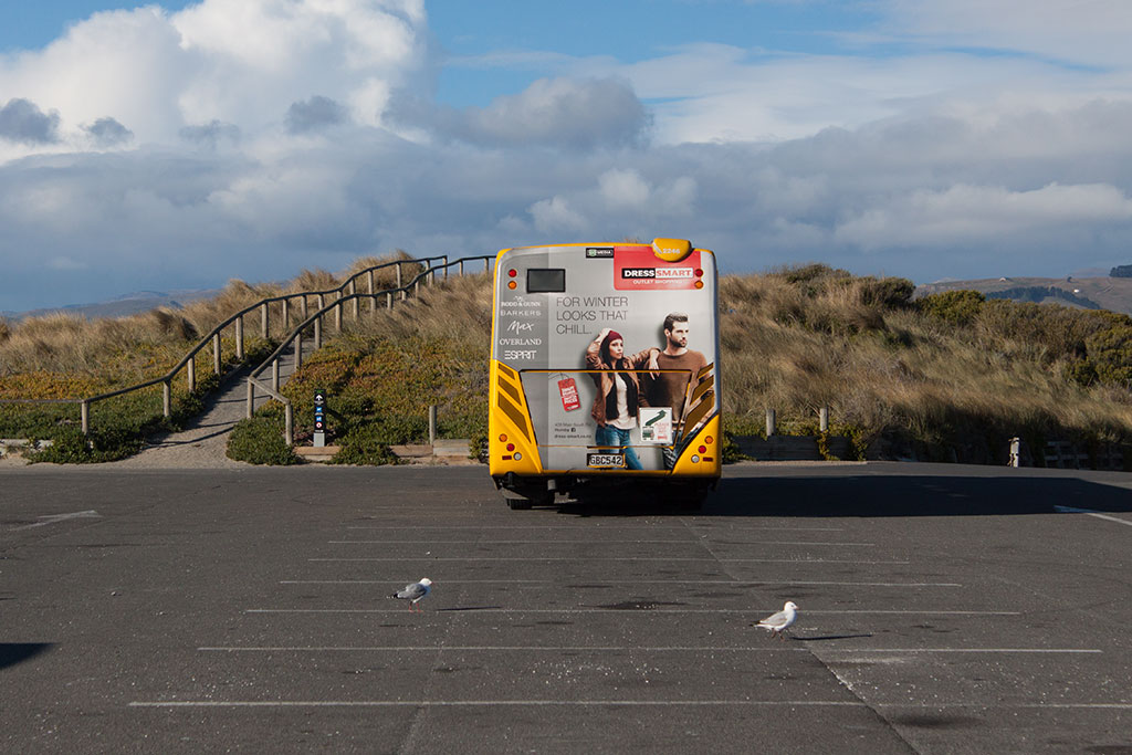 Image of Bus, south ramp car park, New Brighton. Friday, 12 August 2016