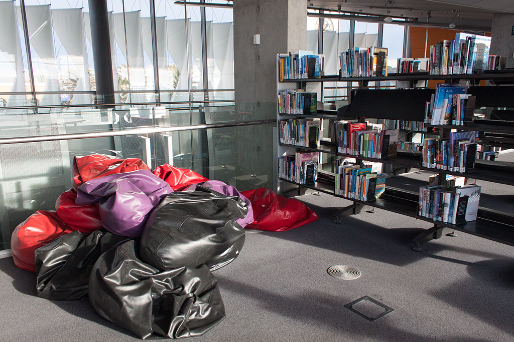 Image of Bean bags, New Brighton Library. Friday, 12 August 2016