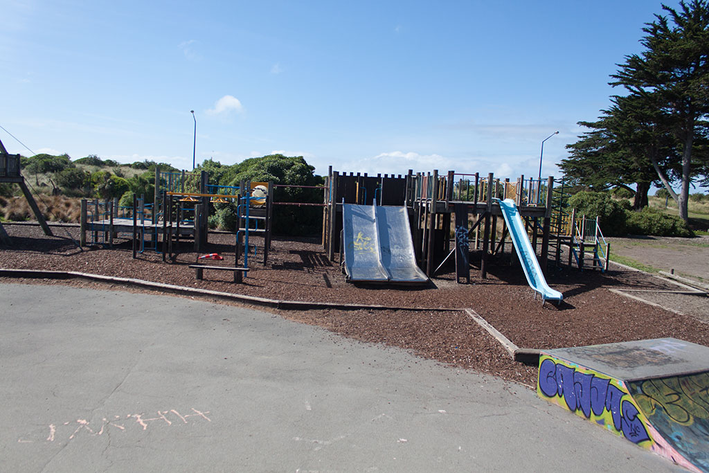 Image of The playground in Thompson Park, New Brighton. Thursday, 31 March 2016