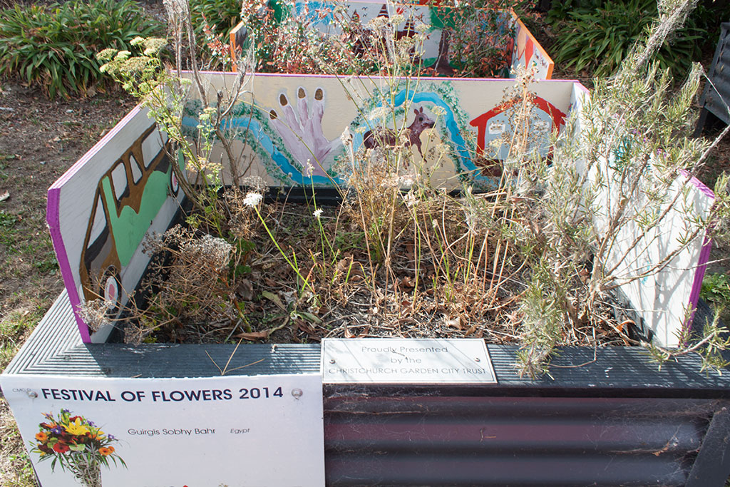 Image of A winning Festival of Flowers entry decays, Beatty Street, South New Brighton Park. Friday, 6 May 2016
