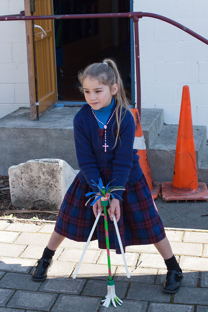 Image of A student practises her circus skills, New Brighton Catholic School, Lonsdale Street. Friday, 13 May 2016