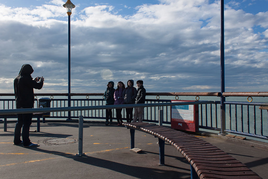 Image of Posing on the New Brighton Pier. Friday, 15 July 2016