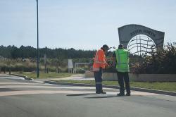 Thumbnail Image of Contractors prepare for work, Aston Drive