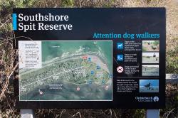 Thumbnail Image of Attention dog walkers sign, Southshore Spit Reserve