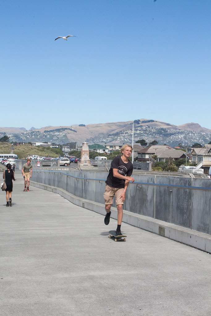 Image of Skateboarding on the ramp of New Brighton Pier, New Brighton. Saturday, 19 March 2016