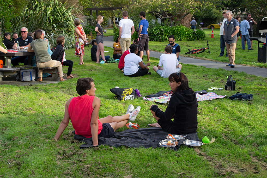 Image of The annual community barbeque, Moa Park. Thursday, 1 March 2018