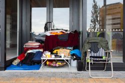 Thumbnail Image of A homeless persons' belongings, Cashel Street