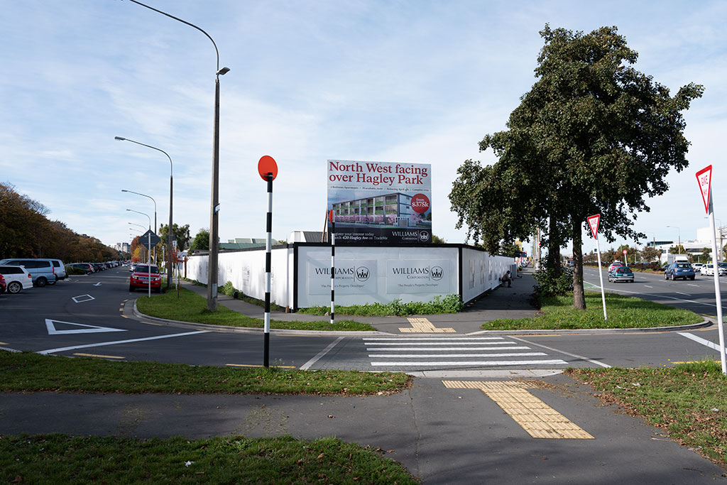Image of Corner of Hagley Avenue and Moorhouse Avenue. Thursday, 19 April 2018